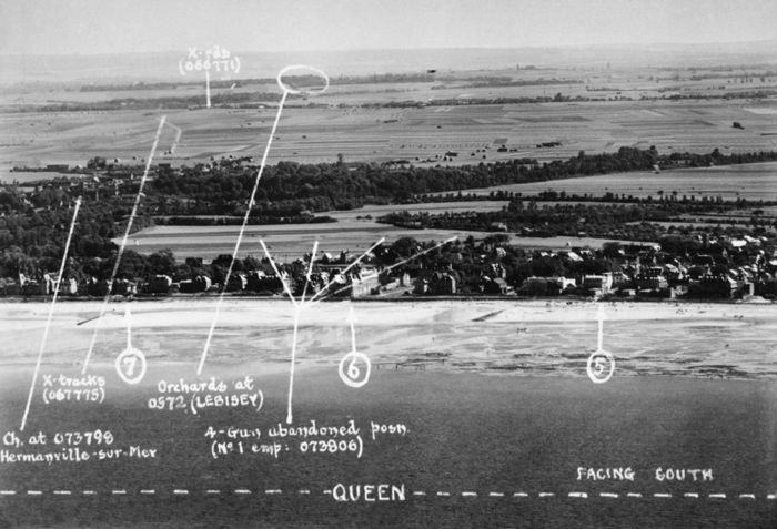 Расшифровка аэрофотоснимка участка побережья Нормандии