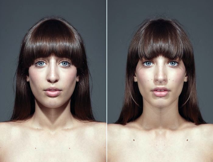 Как выглядят полностью симметричные лица?