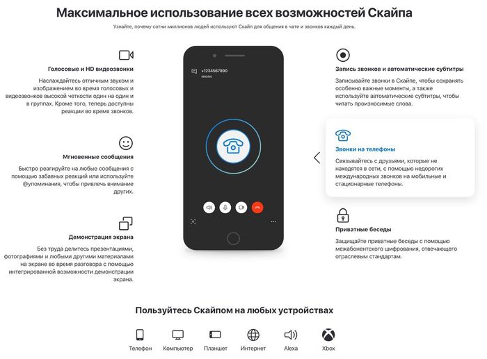 Skype для мобильных платформ