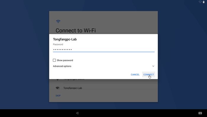 Подключение к wifi при настройке ОС Android на ПК